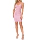 thumbnail image 2 of VESTIDO DE MUJER INSPIRE CHIC Escote en V Lentejuelas Tirantes Espagueti Espalda Descubierta Mini Vestidos de Fiesta Club XS Rosa, 2 of 5