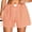 Dark Orange Plaid, variant on Cueply Women's Plus Size Plaid Shorts Cotton Button Gingham Lounge Shorts Summer Casual Beach Shorts with Pockets