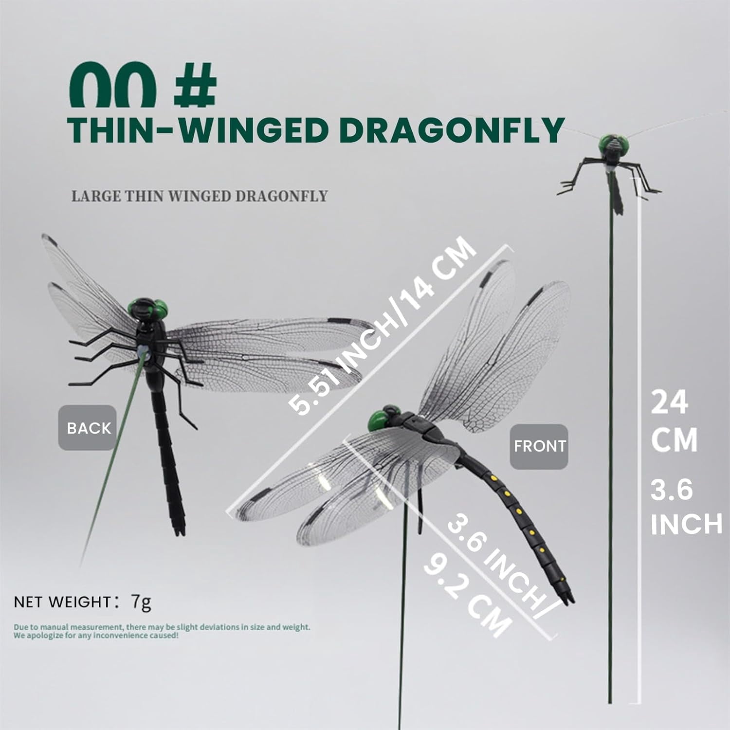 40pcs Dragonfly Clip Bug Repellent, Clip on Dragon Fly, Outdoor Fake Dragonfly Rod Clip for Hat, 3D Artificial Realistic Garden Stakes Decor to Keep Flies Away for Indoor Patio (Black*40Pcs)