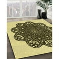 thumbnail image 2 of Ahgly Company Indoor Rectangle Patterned Mustard Yellow Area Rugs, 4' x 6', 2 of 6