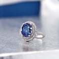 thumbnail image 4 of Gem Stone King 925 Sterling Silver Millennium Blue Mystic Quartz Women's Ring (3.10 Cttw, Oval 9X7MM, Size 7), 4 of 4