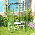 thumbnail image 2 of Gymax 9.4' High x 6.8' Wide Birdcage Shape Arch w/ Hanging Hook French Style Wedding, 2 of 10