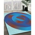 thumbnail image 2 of Ahgly Company Indoor Square Patterned Deep Periwinkle Purple Area Rugs, 3' Square, 2 of 6