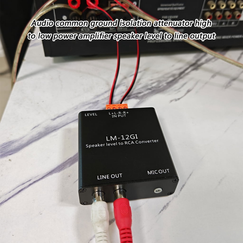 Jesscasday Audios Converters High Level Speaker Signal to Low Level Audios Adapters for Mixers and Sound Cards Power Amplifiers