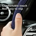 thumbnail image 4 of CxhicLuv Rhinestone Steering Wheel Cover, Auto Sparkling Wheel Protector, Universal 14-15 Inches for Women, Vehicle Steering Accessories, Fashionable Grip & Protection Tools for Female Drivers, Blue, 4 of 7