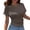Z2 Coffee, variant on Ticikt Women's Cinched Waisted Tops Short Sleeve Solid Tee Ruched T Shirt Soft and Breathable,Color:White,Size:3XL