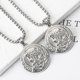 thumbnail image 5 of Collar con colgante de cabeza de Jesucristo con corona de espinas de acero inoxidable para hombre, medalla redonda, colgante de moneda de oración con cadena de eslabones, 5 of 5