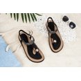 thumbnail image 3 of Haute Edition Women's Bohemian Beaded Elastic Slip on Comfort Sandals, 3 of 3