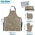 thumbnail image 3 of Monkey Brown Mothers day Kitchen Apron,Oven Mitt,Pot Holder,Towel,Birthday Gifts Set for Mom Wife Grandma, 3 of 6
