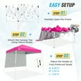 thumbnail image 6 of EAGLE PEAK 10x10 Outdoor Pop Up Slant Leg Canopy Tent with Wall Panel,Pink, 6 of 10