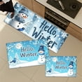 thumbnail image 4 of YIMEIS Hello Winter Snowman Snowflakes Machine Washable Non-Slip Rubberback Indoor Runner Rug/Area Rug for Kitchen, Hallway, Kitchen, Entryway, Bathroom, 1 Piece - 16''*24'', 4 of 10