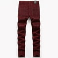 thumbnail image 3 of LZLER Casual Plaid Dress Pants for Men Stretch Flat-Front Chino Pants, 3 of 6