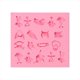 thumbnail image 1 of Gibobby Llave de animados Animales lindos y perros Una variedad de moldes de silicona líquida Punto para hornear Fondant Chocolate Moldes de(PK1), 1 of 4