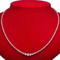 thumbnail image 3 of 9Ct Round Cut Simulated Diamond Women's Weddings Gift Tennis Necklace 14K White Gold Plated 18"inch, 3 of 4