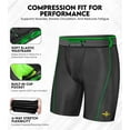 thumbnail image 2 of Exxact Sports Youth Compression Shorts with Soft Athletic Cup for Baseball Football Hockey, Boys Cup Underwear with Cup - (Pack Of 2, YXS, Black), 2 of 7