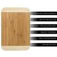 thumbnail image 3 of Classic Cuisine 82-KIT1006 18 x 12 x 0.75 in. Two Tone Bamboo Cutting Board Serving Board with Juice Groove, 3 of 8