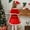 3-Red, variant on Elf Outfit for Girls Short Sleeve Christmas Elf Dress Girls Hat Set Party Dress Christmas Outfits for Girls Size 7-8 years