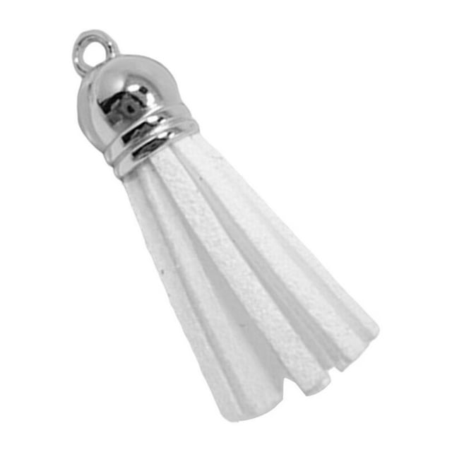 fastboy 28 Pieces Keychain Charms Creative Delicate Keyring Pendant Tassels Simple Handbag Decor Tassel Craft Decoration DIY Accessory White