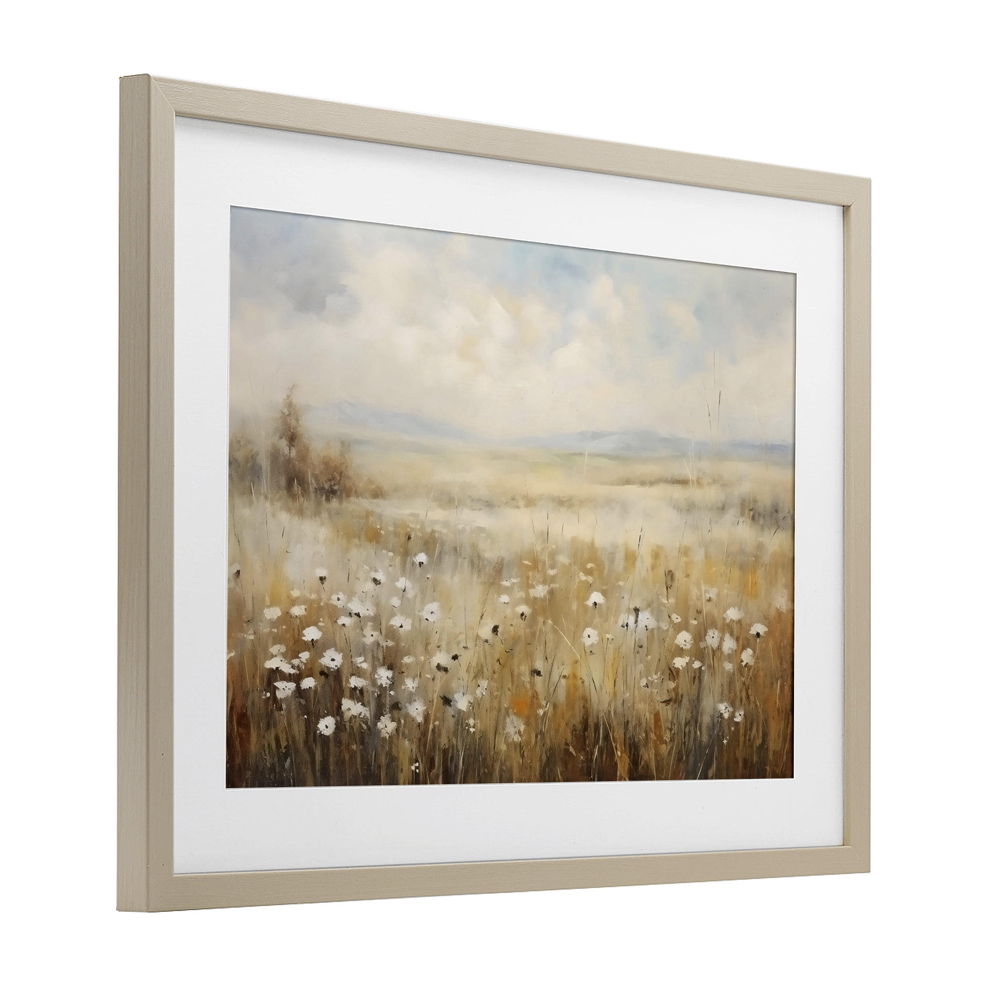 Stupell Industries Neutral Land Calmness Birch Framed Print Under Glass, design by Creative Studio