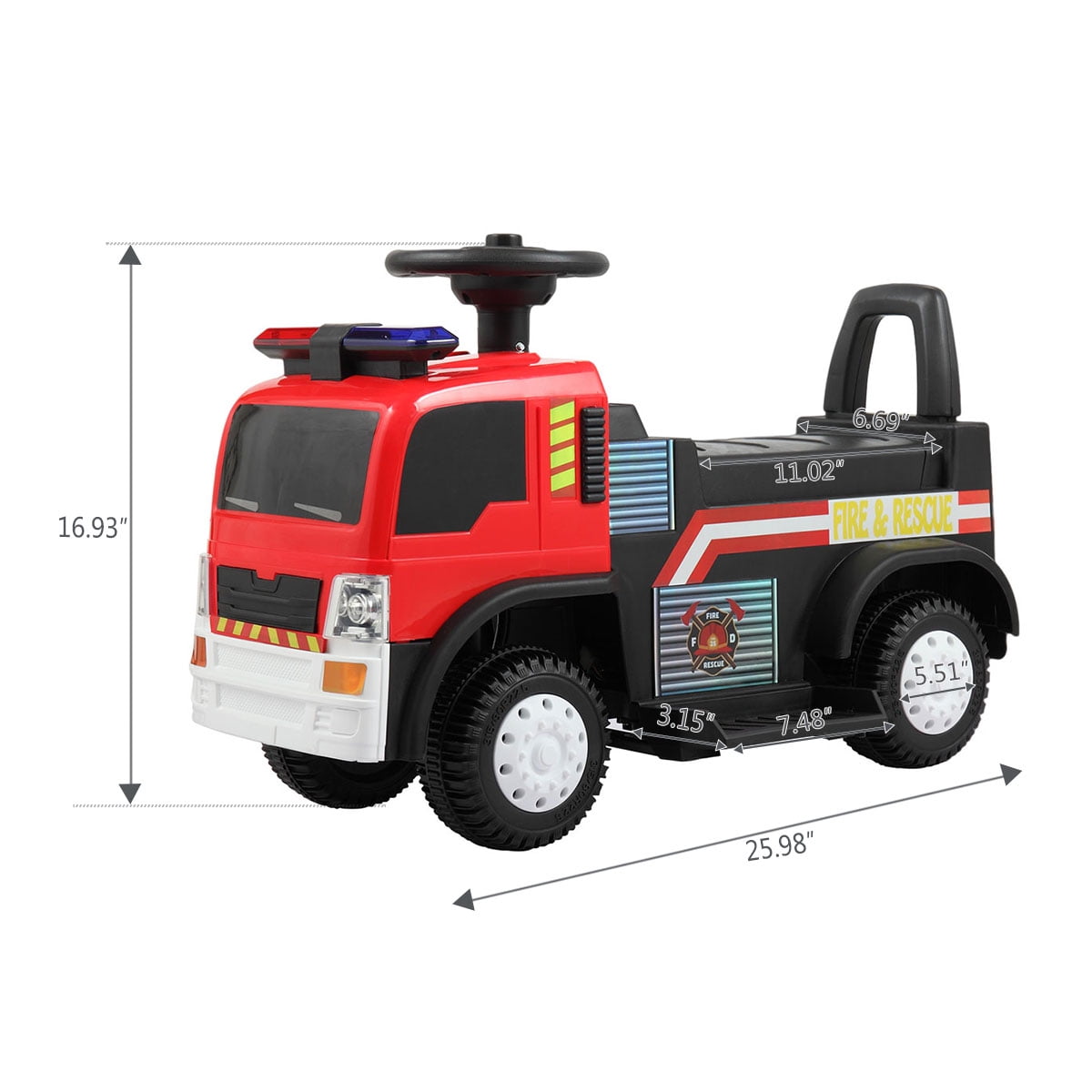 Private Jungle 6V Electric Cars for Kids, Kids Ride On Fire Truck, Battery Powered Electric Vehicle w/ Siren Headlights,Red Private Jungle 6V Electric Cars for Kids, Kids Ride On Fire Truck, Battery Powered Electric Vehicle w/ Siren Headlights,Red