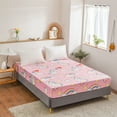 thumbnail image 4 of Move Over Pink Unicorns Fitted Sheet Only Full, Single Cartoon Sheet, Deep Pocket Microfiber Bed Sheet Up to 16", 4 of 8