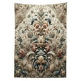 thumbnail image 2 of Ambesonne Rococo Outdoor Tablecloth, Palatial Flowers Posh Ethnic, 58"x120", Tan Dark Blue and Pale Ruby, 2 of 2
