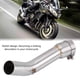 thumbnail image 3 of Tubo de Escape de Motocicleta ANGGREK Completo Acero inoxidable Plata 32 cm, 3 of 7