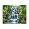 thumbnail image 4 of Waterfall w Maple Trees Kyoto Garden Canvas Wall Art for Home Decor Ready-to-Hang, 4 of 18