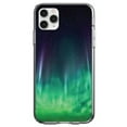 thumbnail image 1 of DistinctInk Clear Shockproof Hybrid Case for iPhone 13 PRO (6.1" Screen) - TPU Bumper, Acrylic Back, Tempered Glass Screen Protector - Aurora Borealis Northern Lights, 1 of 2