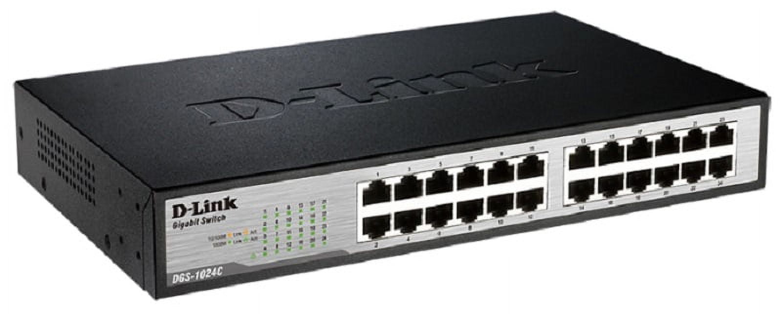 D-Link 24-Port Unmanaged Gigabit Switch - 24 x Gigabit Ethernet Network - Twisted Pair - 2 Layer Supported - 5 Year Limited Warranty