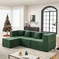 thumbnail image 5 of BEHOST 102.5" L Shaped Modular Sectional Sofa with Extra Deep Seats, Cloud Couch for Small Living Room,Teddy Green, 5 of 11