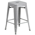 thumbnail image 1 of Flash Furniture 24" High Backless Silver Metal Counter Height Stool, 1 of 9