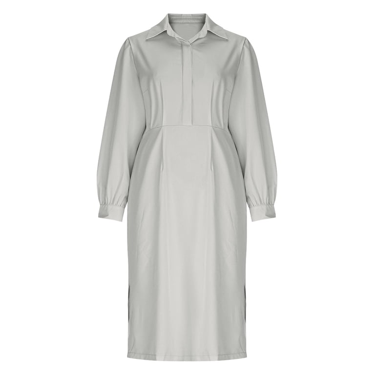 Qulqfy Women Wedding Guest Dress Long Sleeve Gray Midi Formal Bodycon Tunic V Neck Dresses Dress for Women M Qulqfy Women Wedding Guest Dress Long Sleeve Gray Midi Formal Bodycon Tunic V Neck Dresses Dress for Women M