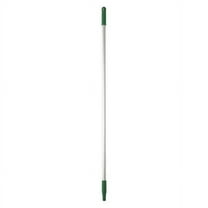 Vikan 50" Color Coded Handle, 1 in Dia, Green, Aluminum 29582