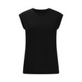 thumbnail image 6 of Otvok Women Tees 2025 Summer Trendy Cap Short Sleeve Shirts Casual Loose Top Outfits Clothes, 6 of 6