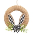 thumbnail image 2 of Ovzne Artificial Easter Bunny Wreath For Front Door Decor And Wall Decor For Spring Decoration On Clearance, 2 of 5