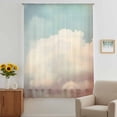 thumbnail image 3 of Vintage Cloudy Sky Sheer Curtains 54 Inches Long, Retro Rustic Clouds Scenery Light Filering Curtains, Breathable Simi Curtain Privacy Drapes for Kitchen Bathroom Lightweight Small Window Treatment, 3 of 9