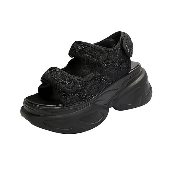 RUIYANQI Women's Platform Strap Sandals - Chunky Heel Athletic Shoes, Trendy Streetwear Footwear, Comfortable Casual Walking Sandals, Breathable Summer Sneakers