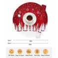thumbnail image 6 of 13 Inch Round Placemats Set of 6, Red Christmas Snowflakes Non Slip Heat Insulation PP Table Mats, Xmas Balls Winter Pine Tree Washable Place Mats for Kitchen Dining Party Table Decor, 6 of 7