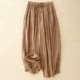 thumbnail image 2 of Pantalones anchos con cintura elástica para mujer, para primavera/verano - Pantalones cortos informales con cordones, 2 of 7