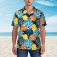 thumbnail image 4 of Goofa Sunflowers Hawaiian Shirt for Men, Unisex Summer Beach Casual Short Sleeve Button Down Shirts,Aloha Tropical Floral print shirt-, 4 of 9