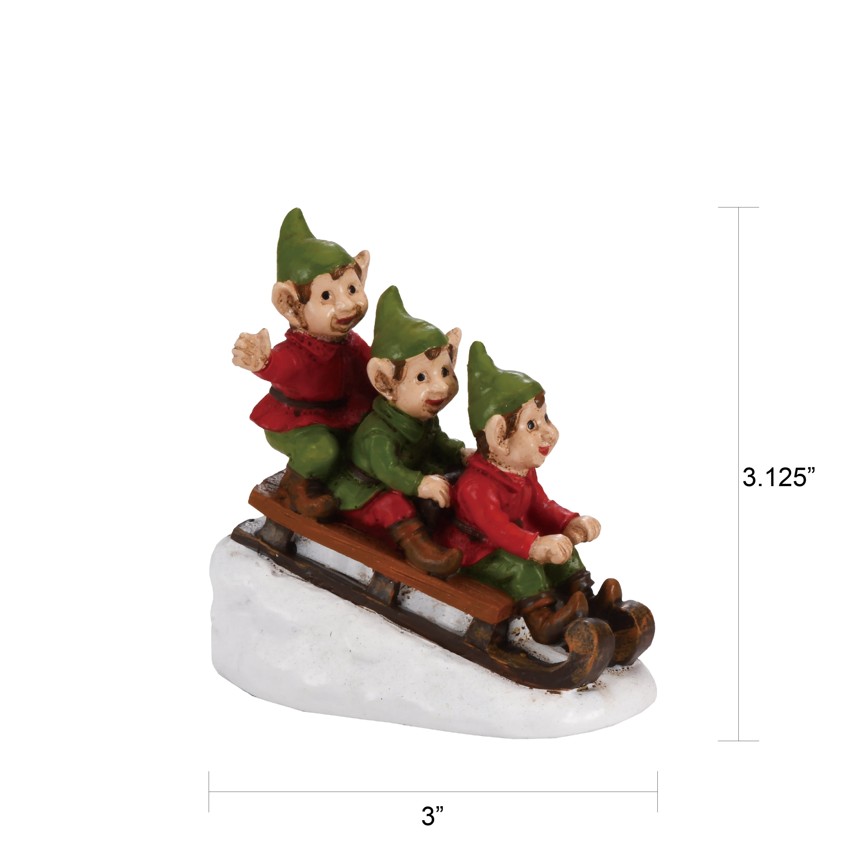 The Great Elf Slide Christmas Village Decorative Figurine, Multicolor, 3.8", by Holiday Time