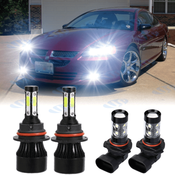 LED Headlight High/Low Fog Lights Bulbs Combo for Nissan Murano 2003-2008,6000K