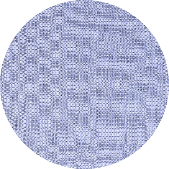 Ahgly Company Machine Washable Indoor Round Abstract Blue Contemporary Area Rugs, 8' Round