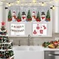 thumbnail image 2 of Merry Christmas Curtain Valance, Tree Snowman Gift Snowflake Winter Gray Short Rod Pocket Window Treatment for Living Room, Bedroom, Kitchen, Bathroom, 1 Panel, 54" W x 18" L, 2 of 5