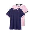 thumbnail image 2 of Woman Within Plus Size Contrast Tee 2-Pack, 2 of 6