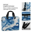 thumbnail image 4 of 16" Laptop Briefcase for Work Travel Laptop Shoulder Bag Carrying Handbag Laptop Case Indigo Blue Tie-dye Pattern, 4 of 8