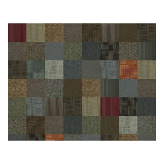 Assorted Carpet Tile 24" x 24" 96sqft 24 Peel and Stick Tiles