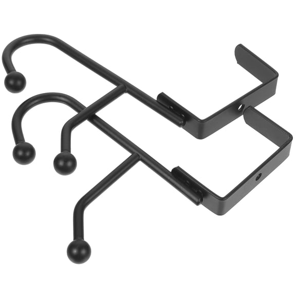 LOLIPPYY 2Pcs Over The Door Hangers Hooks Black Carbon Steel For Renters Use