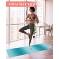 thumbnail image 2 of Teal Ombre Yoga Towel for Hot Yoga Non Slip, Modern Abstract Art Farmhouse Gradient Yoga Mat Towel Absorbent Yoga Sweat Towels Microfiber Hot Yoga Blanket for Bikram Pilates 26"x74", 2 of 7